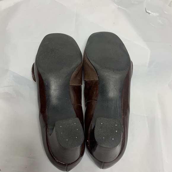 JOYCE California Dark Brown Heeled Loafer size 7-1/2 - Picture 9 of 12